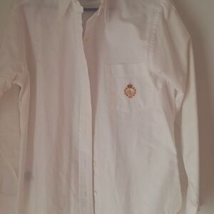 Vintage Casual 90's  Polo Ralph Lauren Golf White Button Down Shirt Sz 8
